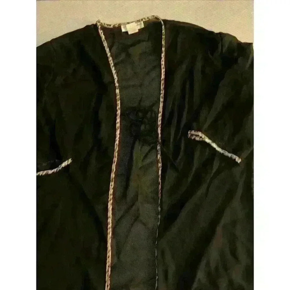 NATORI Private Luxuries Satin Black Top Nightshirt size Medium - Picture 4 of 7